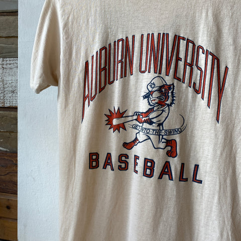 70's Auburn Baseball Tee - Large