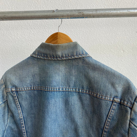 70's Quilt Lined Denim Jacket - Medium