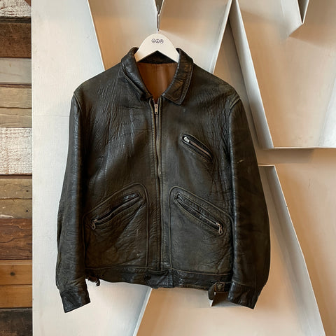 50’s German Leather Jacket - Medium