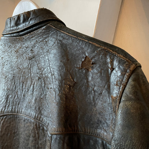 50’s German Leather Jacket - Medium