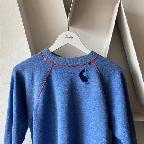 70's Contrast Stitch Raglan - Medium