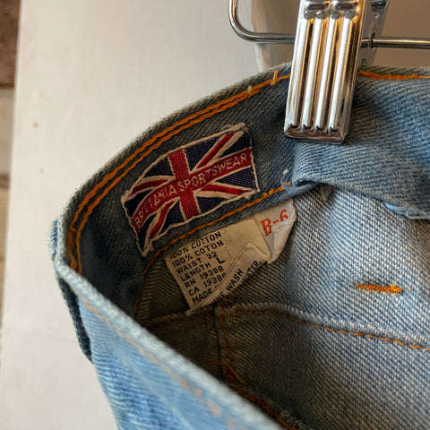 70's Patchwork Brittania Flares - 30” x 31”