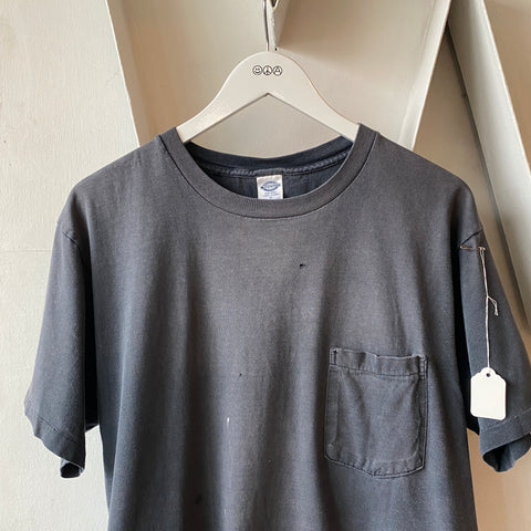 80's Faded Black Pocket - XL