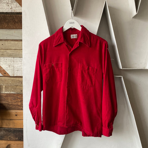 60’s Red Corduroy Shirt - Medium