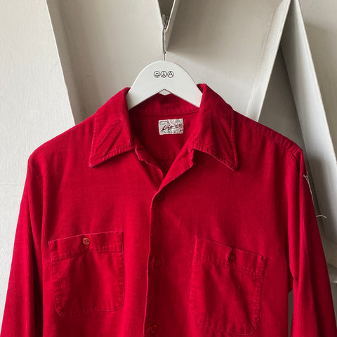 60’s Red Corduroy Shirt - Medium