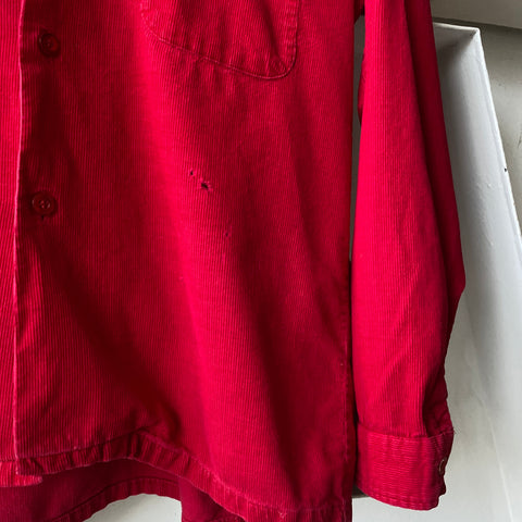 60’s Red Corduroy Shirt - Medium