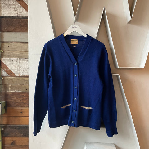 60’s Plain Collegiate Cardigan - Large