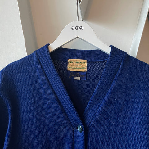 60’s Plain Collegiate Cardigan - Large