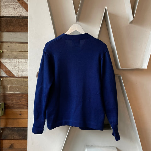 60’s Plain Collegiate Cardigan - Large