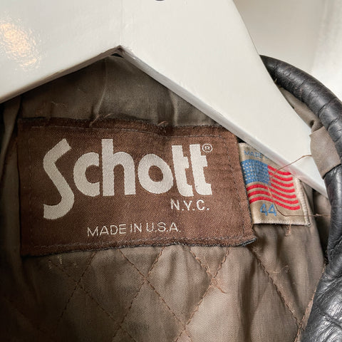 80’s Schott Cafe Zip Up Jacket - Large