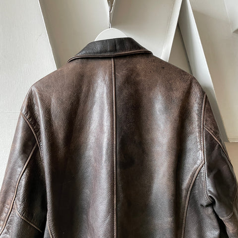 80’s Schott Cafe Zip Up Jacket - Large