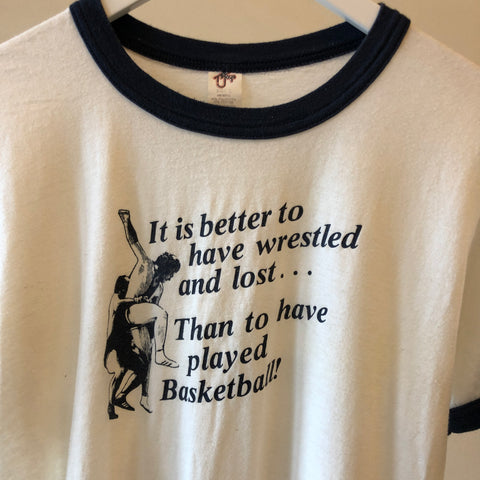80's Wrestling Humor Ringer - Medium