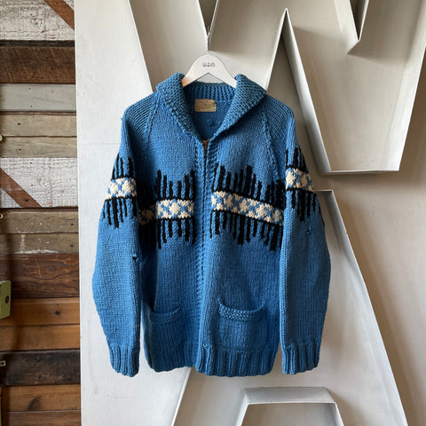 60’s Blue Striped Cowichan - Large