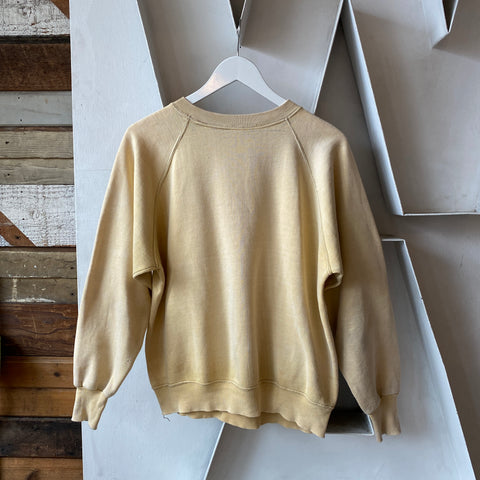 60's Faded Raglan Crewneck Sweatshirt - Large
