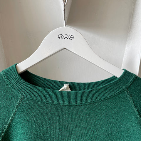 70’s Green Raglan Sweatshirt - Medium