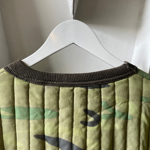 70’s Camo Quilted Sweatshirt - Large
