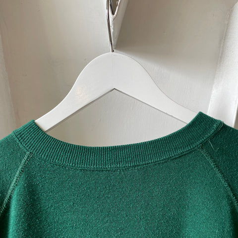 70’s Green Raglan Sweatshirt - Medium