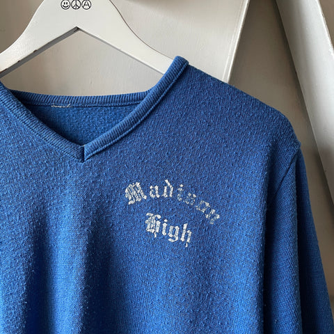70’s Madison High V-neck Sweatshirt - Small