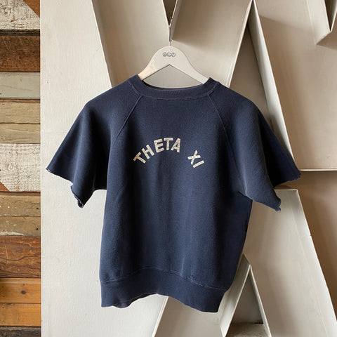 60's Collegiate Short Sleeve Crewneck Sweatshirt - Small