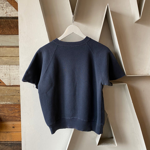 60's Collegiate Short Sleeve Crewneck Sweatshirt - Small