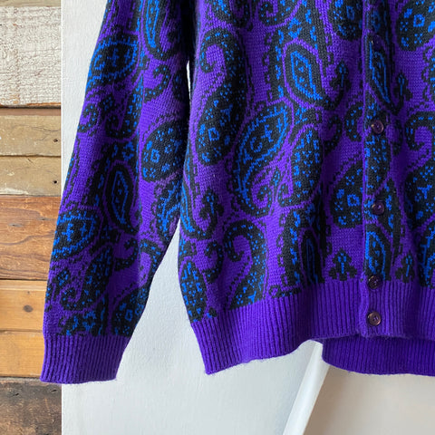 70's Paisley Cardigan - Large
