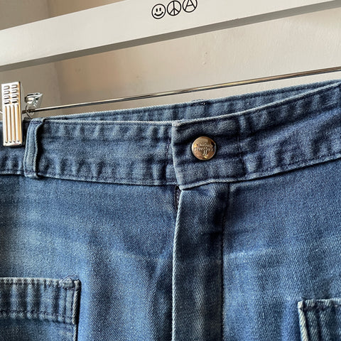 80's Denim Sailor Flares - 34” x 30”