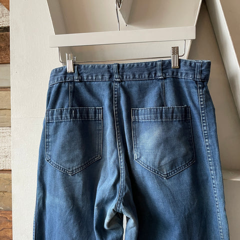 80's Denim Sailor Flares - 34” x 30”