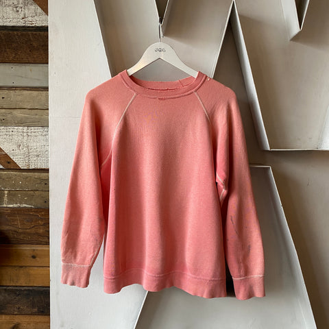 60's Pink Lemonade Raglan Sweatshirt - Large