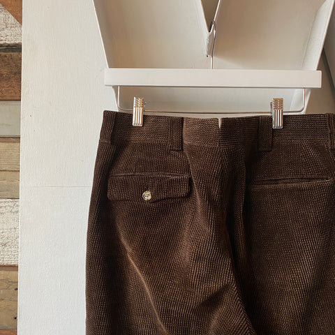 70's Wide Leg Corduroy Trousers - 33” x 30.5”