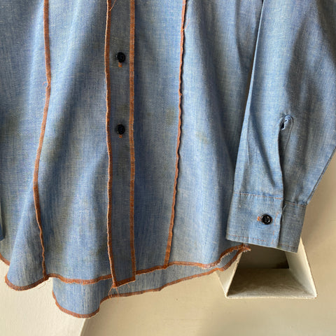 70's Montgomery Ward Tennis Chambray - Small