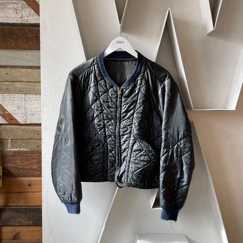 70's Cropped Quilted Jacket - Medium