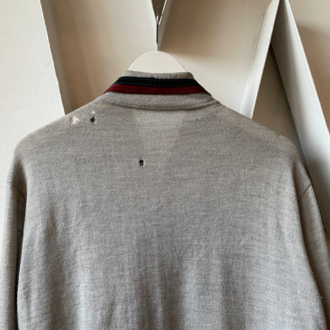 60’s Wool Zip Sweater - Large