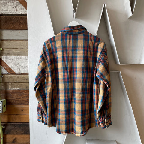 60's Sanforized Cotton Flannel - Large