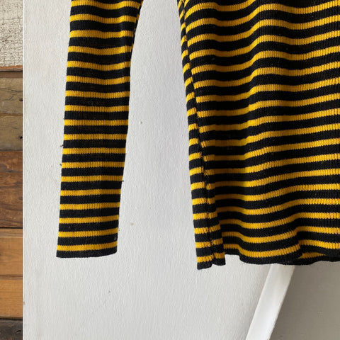 70's Striped Knit Thermal - Small
