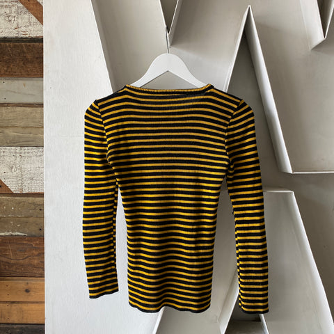 70's Striped Knit Thermal - Small
