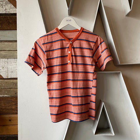 70’s Striped Henley Tee - Small