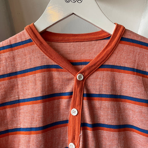 70’s Striped Henley Tee - Small