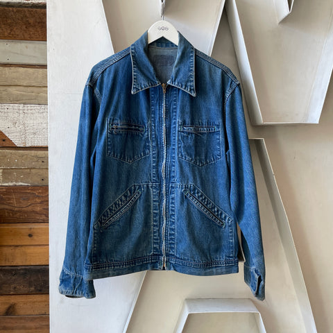 70’s Osh Kosh Denim Zip-Up Jacket - Large