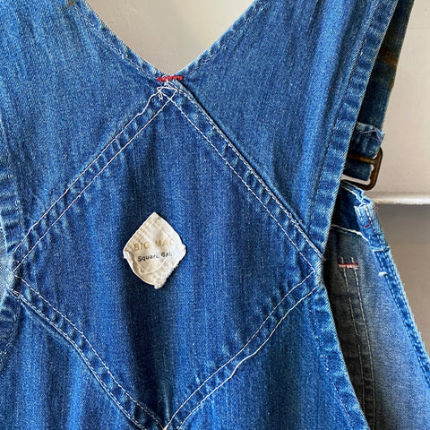 70's Big Mac Denim Overalls - 34"-37" x 29"