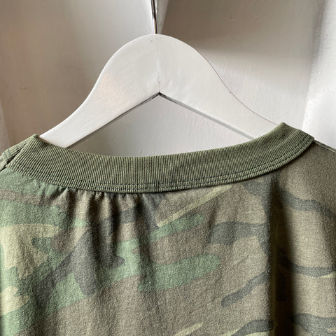 90’s Boxy Camo Long Sleeve Tee - Large
