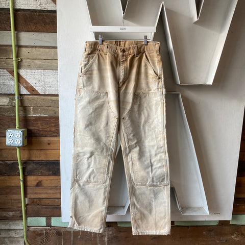 Faded Carhartt Double Knees - 33” x 32”