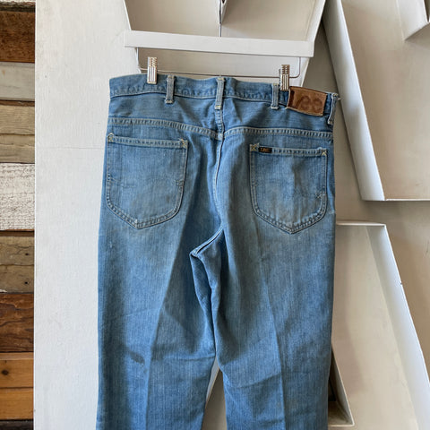 80’s Light Wash Lee Boot Cut Denim - 34" x 30"