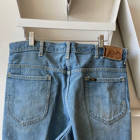 80’s Light Wash Lee Boot Cut Denim - 34" x 30"