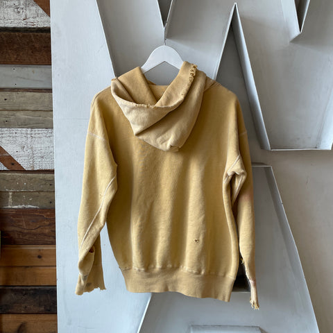 60's Thrashed Yellow Hoodie - Large