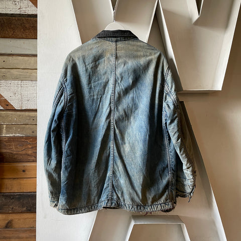 50’s Thrashed Big Mac Denim Chore Coat - Large