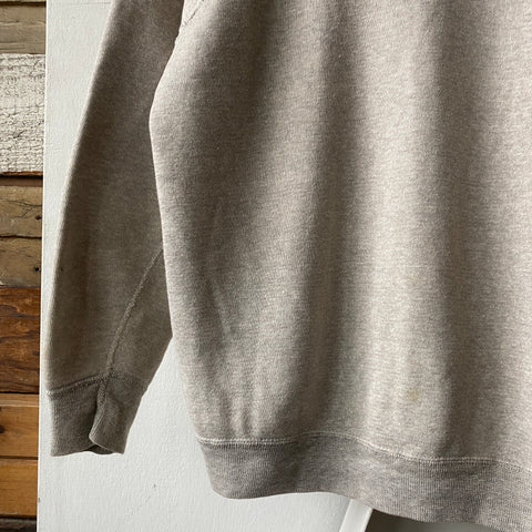 60s Grey Raglan Sweat - Medium