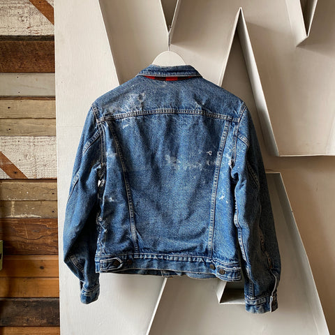 80's Flannel Lined Levi's Denim Jacket - Medium