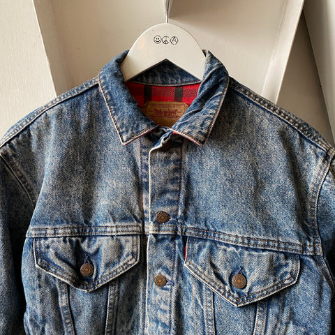 80's Flannel Lined Levi's Denim Jacket - Small