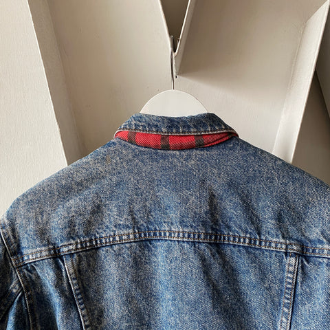 80's Flannel Lined Levi's Denim Jacket - Small