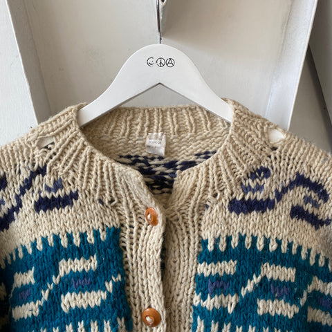 80's Boxy Wool Cardigan - Large